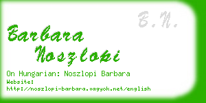 barbara noszlopi business card